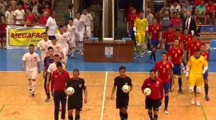 La selección española de fútbol sala en Talavera